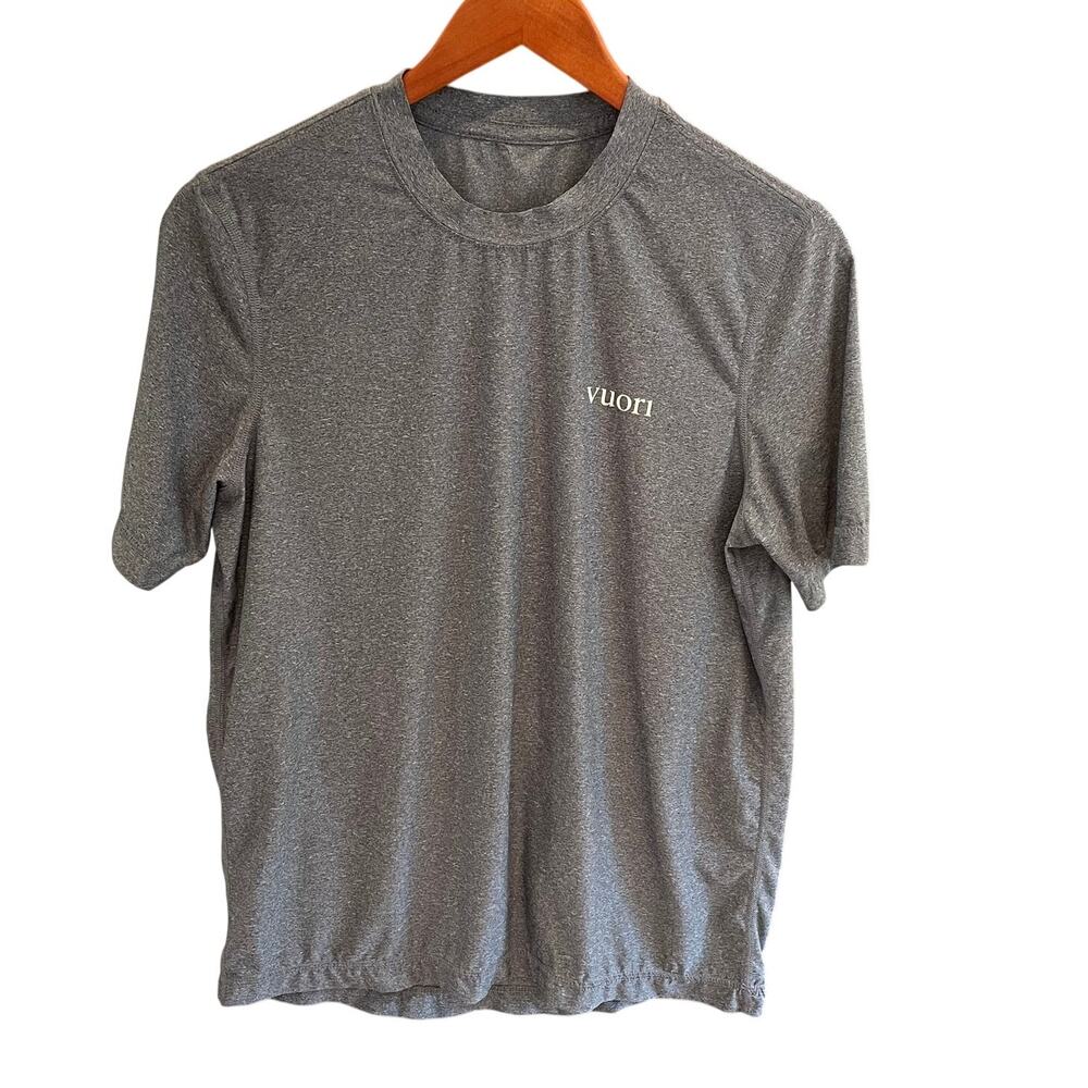 Vuori Men's Gray Short Sleeve Uluwatu Water T-Shirt, UPF Protection, Size S
